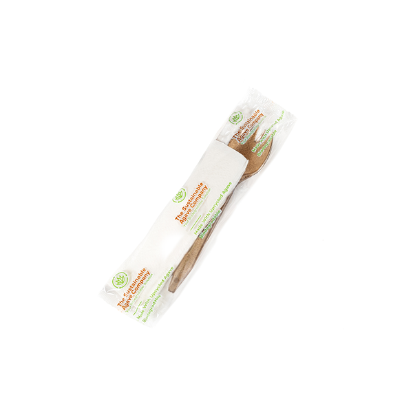 Sustainable Agave-Based Spork with Napkin Kit
