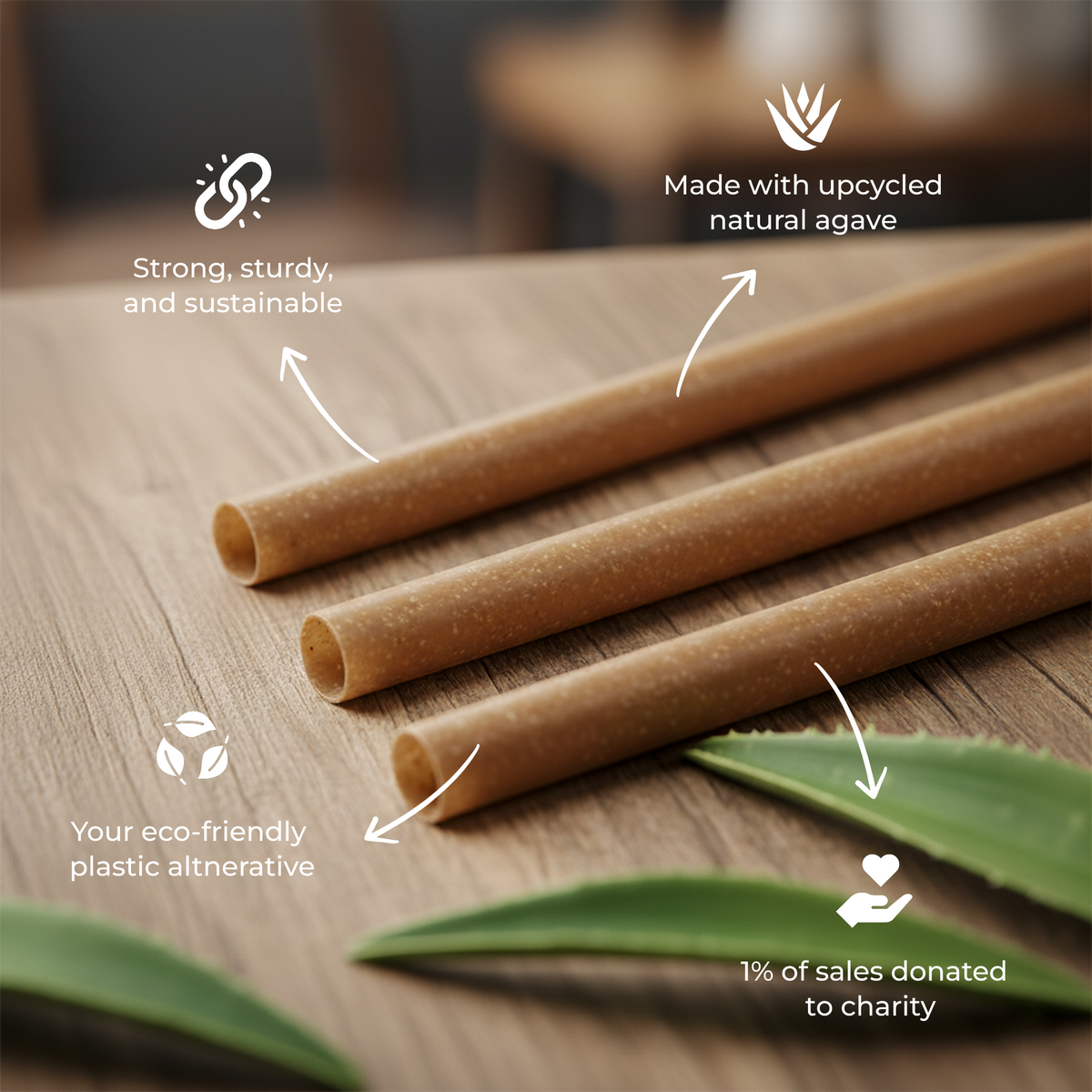 Sustainable Agave-Based Straws