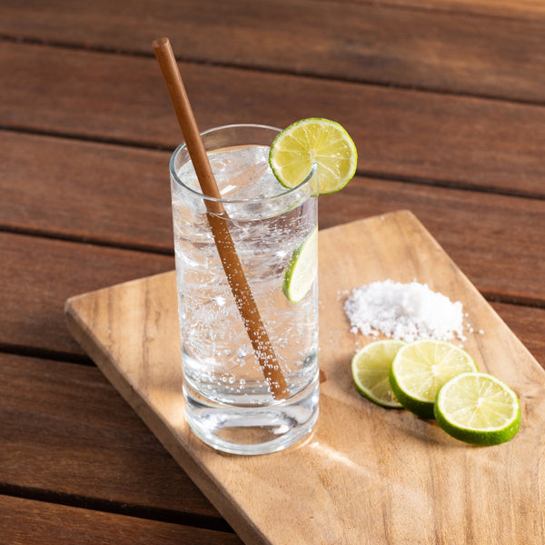 Brown Agave Jumbo Straw in beverage
