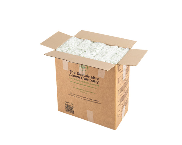 Brown Agave Straws in Open Shipping Case