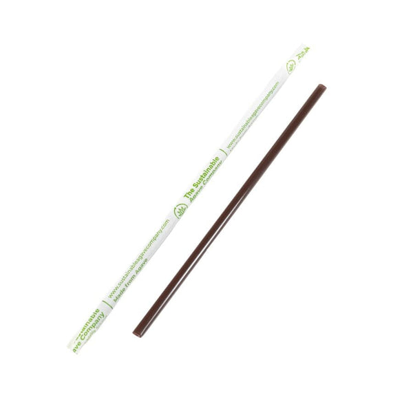Brown Agave Straw with Paper Wrapper