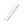 A single reusable stainless steel straw shown next to its white paper sleeve with green printed text and logos, on a plain white background.