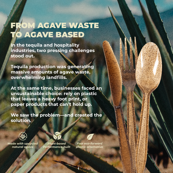 Retail Packs - Agave Fiber Cutlery - 24 Count - Brown (20 Pack/Case)