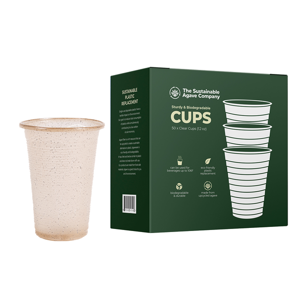Retail Packs - Agave Fiber Cups - 12 Ounce - 50 Count (12 Case/Pack)