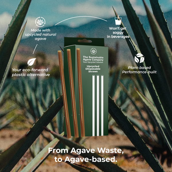 Retail Packs - Agave Fiber Straws - Regular, 8", Unwrapped - 100 Count (16 Pack/Case)
